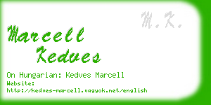 marcell kedves business card